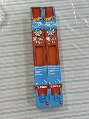 2 Hot Wheels Track Builder Unlimited Straight Track Pack 3 ft + Easy Connect