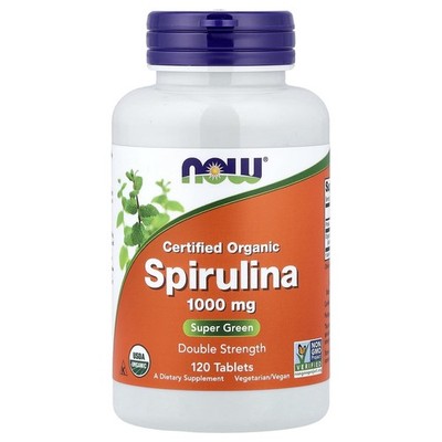 Now Foods Spirulina 1000 mg, 120 Tabletten