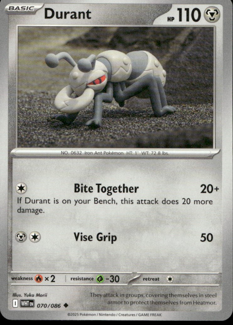 Durant 070/086 SV White Flare U NM English Pokémon