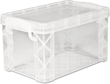 Super Stacker Storage Boxes, Hold 400 3 x 5 Cards, Plastic, Clear