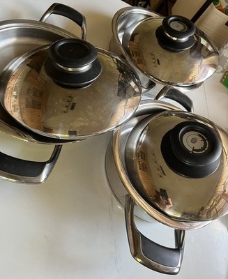AMC Topfset 3-teilig mit Deckel ( 1,4 l,  2,3 l und 2,5 l)