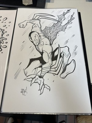 SPIDER-MAN 2099 MIGUEL O'HARA MARVEL 11x17 Original Art CHRIS MCJUNKIN 