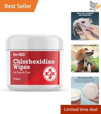 Topical Cleansing Wipes Aloe for Cats Dogs 50 Count Skin Coat Care