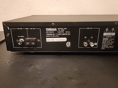 Vintage Yamaha TX-492 Natural Sound AM FM Stereo Tuner Tested Free