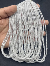 Natural White Diamond Beads 3mm Uncut Rough 16" Strand AAA Conflict Free Gift