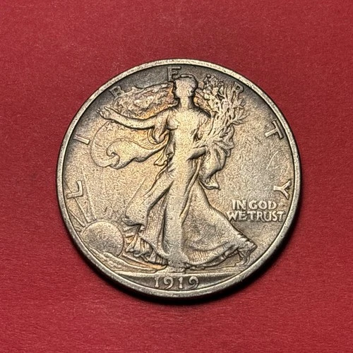 (1) Beautiful Toned Antique 1919-D Walking Liberty Half Dollar CHOICE F-FINE