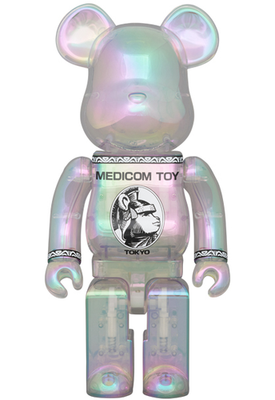 MEDICOM TOY TOKYO BE@RBRICK CENTURION CLEAR CHROME Ver. 100