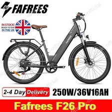 26inch Electric Bike 250W 16Ah Commuter Bicycle E-City-Bike 25km/h UK Road Legal