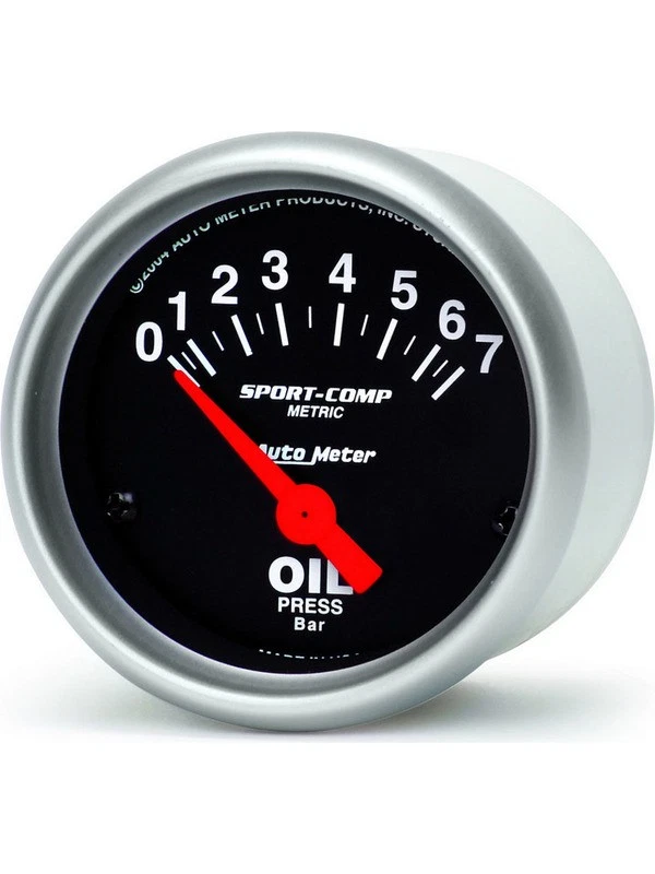 Auto Meter 2-1/16 Oil Pressure, 0-7 Bar, Air-Core, Sport-Comp (3327-M) - Image 2 of 4