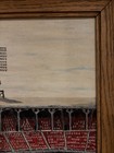 Mid-Century VTG Signed Original Wrigley Field? Baseball Stadium Painting Framed — photo 9