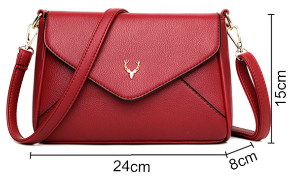 Damen Frauen Handtasche Tasche Schultertasche Lederoptik Rot Gold UmhäNgetasche-image