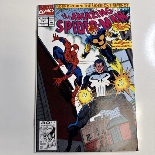 Amazing Spider-Man # 357 - Direct | VF/NM | Punisher & Nova| Marvel Comics 1992