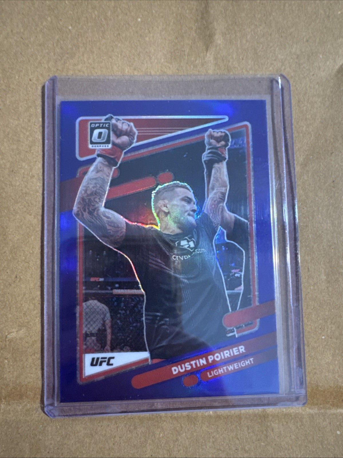 2022 Panini Donruss Optic UFC - Dustin Poirier #2 Purple Prizm Holo