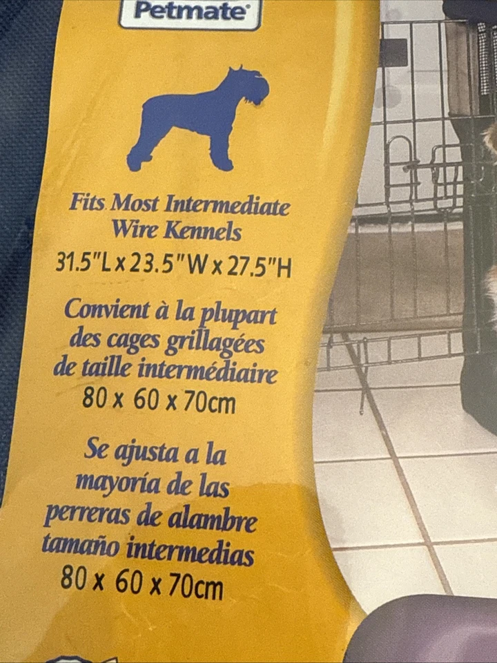 "Cubierta Petmate para cajas de perreras de alambre 30"" azul topo ventanas enrollables nueva en paquete" Foto 3 de 4