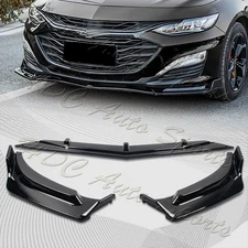For 2019-2021 Chevrolet Malibu Painted Black Front Bumper Lip Spoiler Splitter