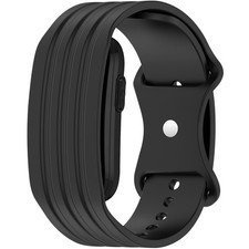 Black Silicone Sport Band for Garmin Cirqa Smart Band, Sweatproof Breathable