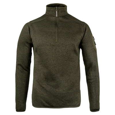 Jack Pyke Melange Cuarto Cremallera Polar – Marrón Y Verde Motas Exterior Jersey - Imagen 1 de 4