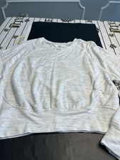 Athleta Girl All Day Sweatshirt Grayish Cotton Pullover Sz XL 14 
