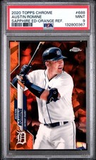 2020 TOPPS CHROME SAPPHIRE EDITION ORANGE REFRACTOR AUSTIN ROMINE 9/25 PSA 9