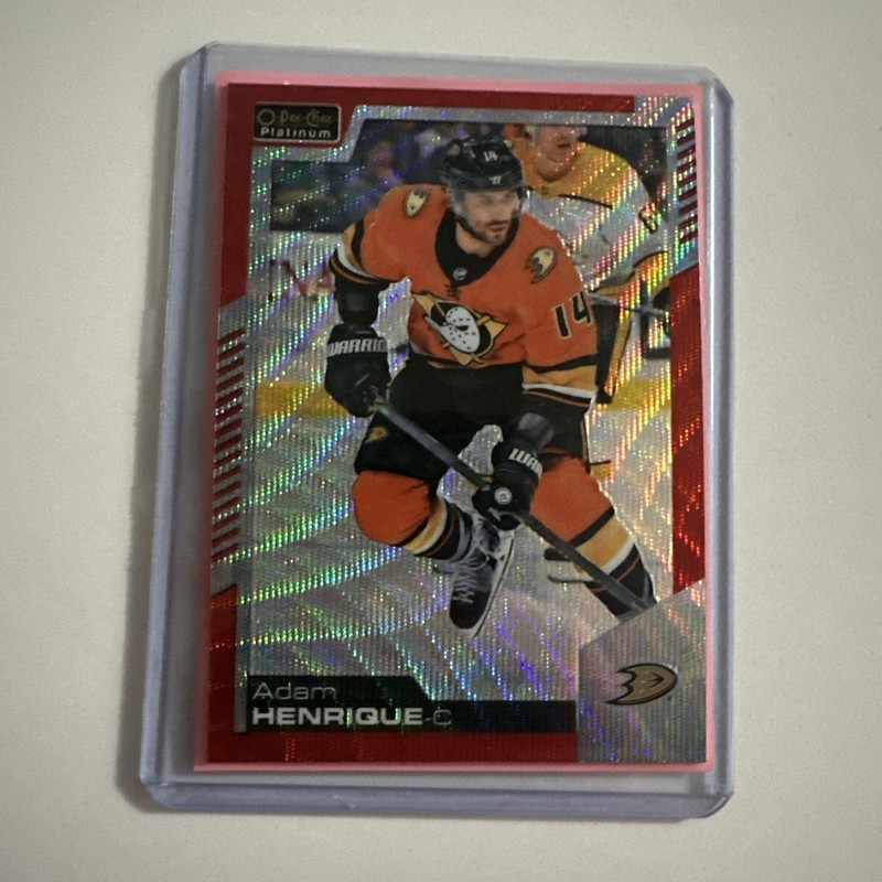 2020-21 O-Pee-Chee Platinum ADAM HENRIQUE Red Surge #81 Anaheim Ducks