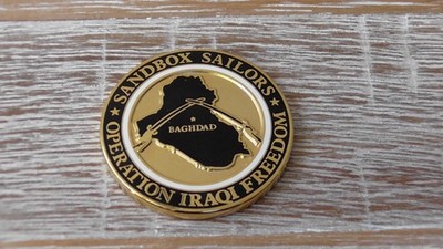 USN Operation Iraqi Freedom OIF Sandbox Sailors Challenge Coin #E693