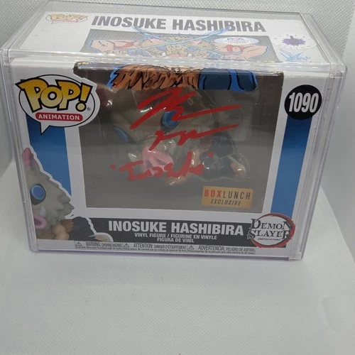 Funko Pop! Animation Inosuke Hashibira Box Lunch Auto PSA Demon Slayer W/Case!!