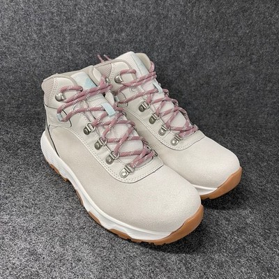 COLUMBIA Newton Wander Boots Women's Size 7.5 Cloud Grey/Cool Green
