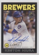 2021 Topps 1986 Topps Baseball Black 189/199 Keston Hiura #86A-KHI Auto 0f1b