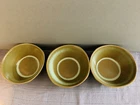 3 Vintage Frankoma Pottery 5XL Prairie Green Cereal Bowls