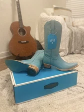 Lane EMMA JANE Womens Cowboy Boots 8 Turquoise Blaze   Mid Calf Tall