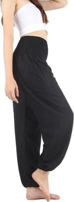 2-Pocket Flowy Harem Pants Women for Yoga Travel Hippie Clothes