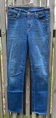 7 for all Mankind Mid Blue Rozie Slim Fit Jeans 29W 31L