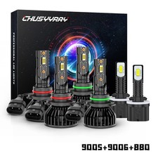 For Tahoe 2001-2006 6x Combo LED Headlight High Low Beam Fog Light Bulbs