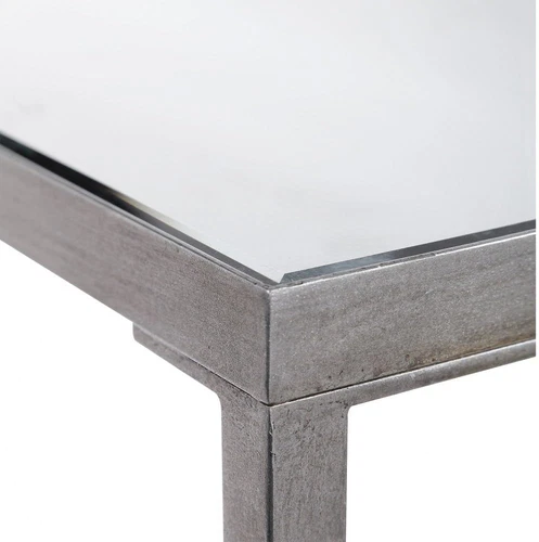 Hayley 60" Clear Glass & Silver Console Table - Elegant Modern Design - Picture 7 of 9