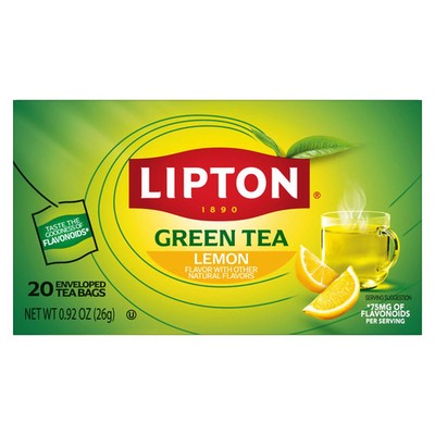 Lipton Green Tea with Lemon, 20 Bags