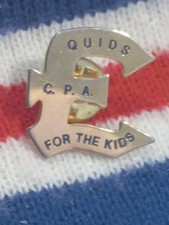 QUIDS C.P.A FOR THE KIDS CHAIRTY PIN BADGE