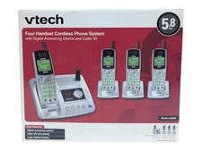 Vtech Cordless Phone 4 Handset System 5.8 GHz Model IA5882 Silver Brand New