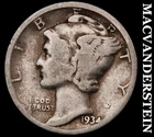 1934 Silver Mercury Dime-Scarce Better Date No Reserve #i6629