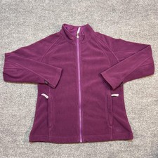 REI Jacket Girls Large 14/16 Purple Fleece Full Zip Pockets Lightweight Outdoor
