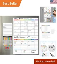 Durable Magnetic Dry Erase Calendar Set - Ideal for Family Meal Planning  Tasks