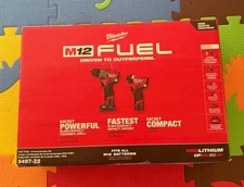 Milwaukee 3497-22 M12 FUEL 2 Tool Combo KIT Driver & Hammer Drill - BRAND NEW!