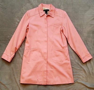 WOMENS PINK BUTTON COAT/JACKET by DIALOGUE-MID LENGTH-SIZE 4