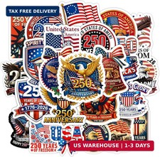 America 250th Anniversary Stickers 24 PCS , 250th Anniversary USA Stickers 1776