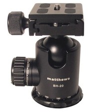 Matthews BH-20 Ball Head with Quick Release Plate, Supports 26 lbs