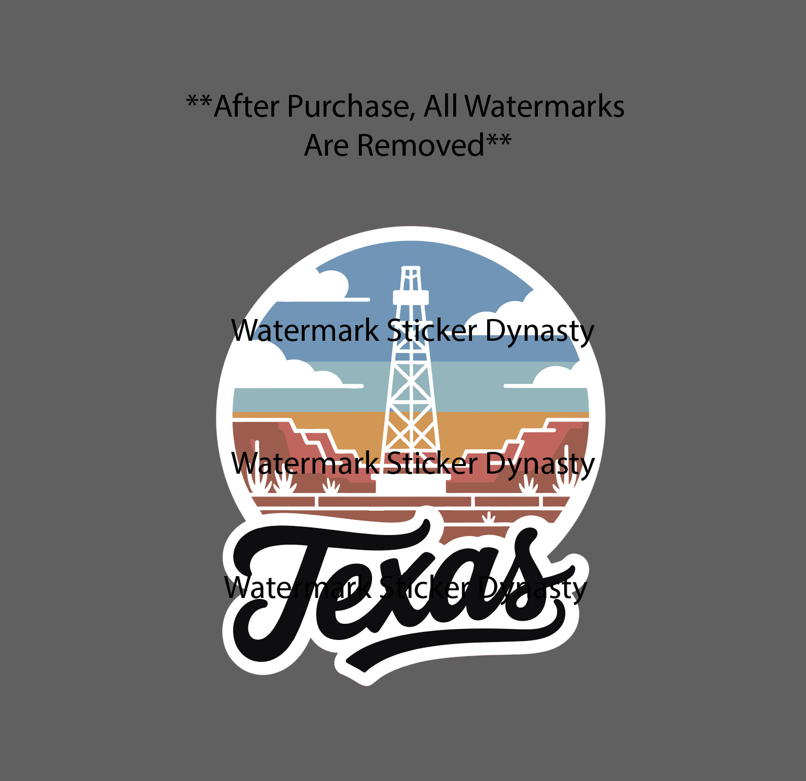 Texas Oil Rig Sticker Waterproof Decal Business Money Black Gold Gift NEW
