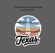 Texas Oil Rig Sticker Waterproof Decal Business Money Black Gold Gift NEW
