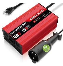 48 Volt 15 Amp Golf Cart Battery Charger for Club Car Ds Precedent,With Trickle