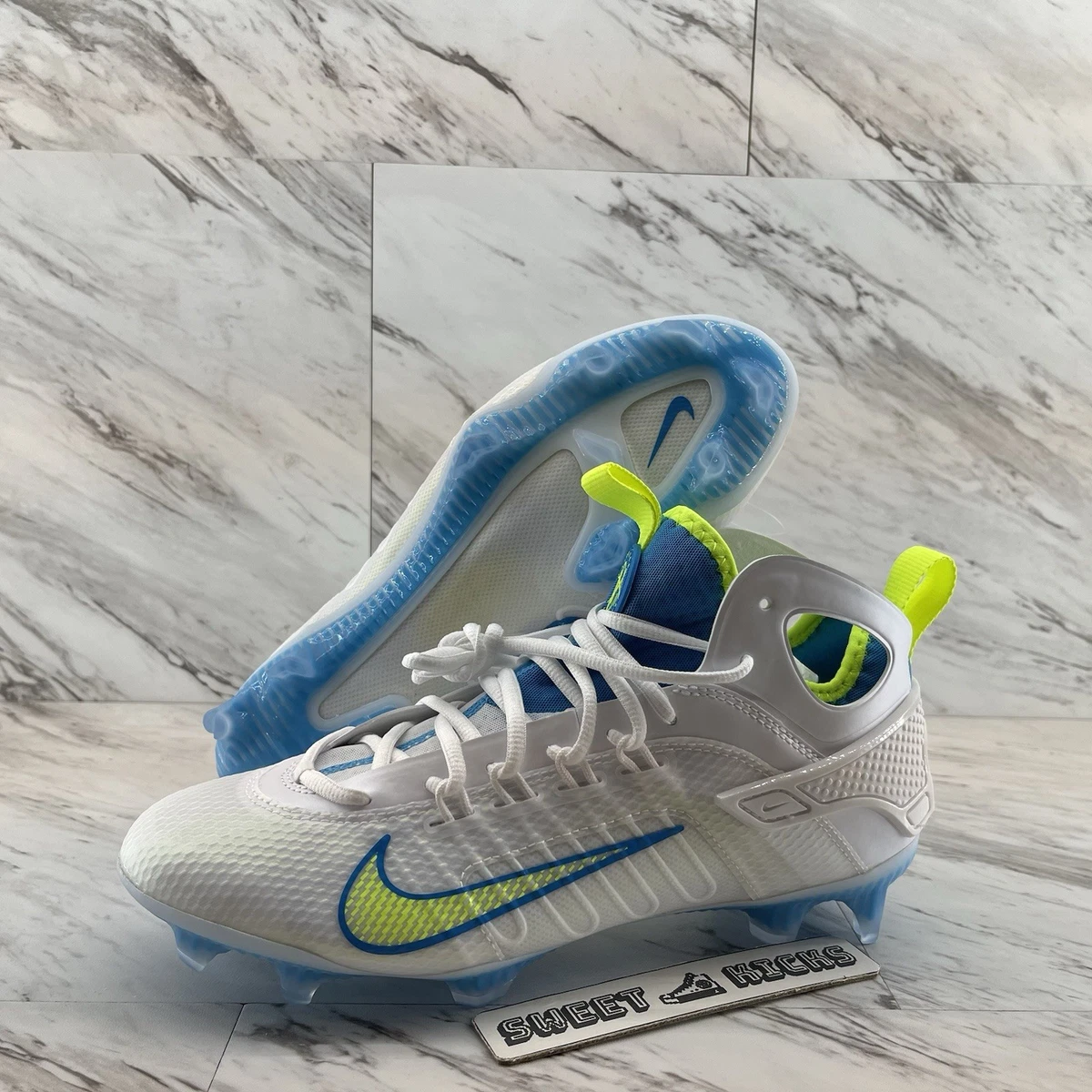 Nike Huarache 9 Elite LAX SE Mid Vivid Blue Volt for Sale