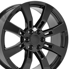 22 Gloss Black Wheel For 1999-2018 Chevy Silverado 1500 - Rvo0484 22 Gloss Black Wheel For 1999-2018 Chevy Silverado 1500 - Rvo0484