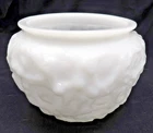 Vintage EO Brody Co G108 Textured Milk Glass Planter Vase Bowl 4 3/4" x  6 1/2"